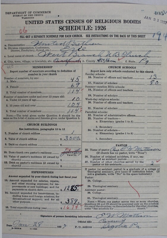 Scan of Church of the United Brethren in Christ: 405