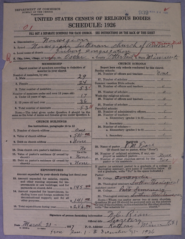 Scan of Norwegian Lutheran Church of America: 939