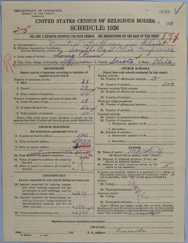 Scan of Church of the United Brethren in Christ: 999