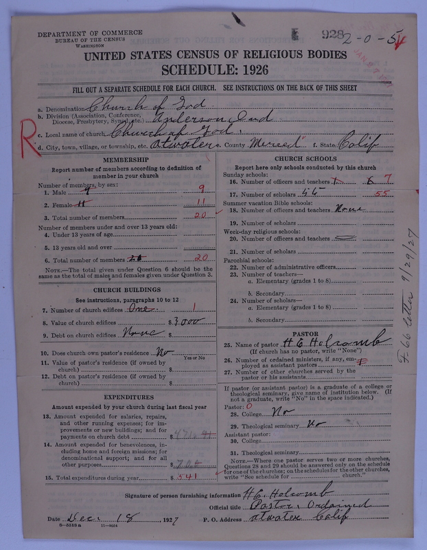 Scan of Church of God (Headquarters, Anderson, Ind.): 928