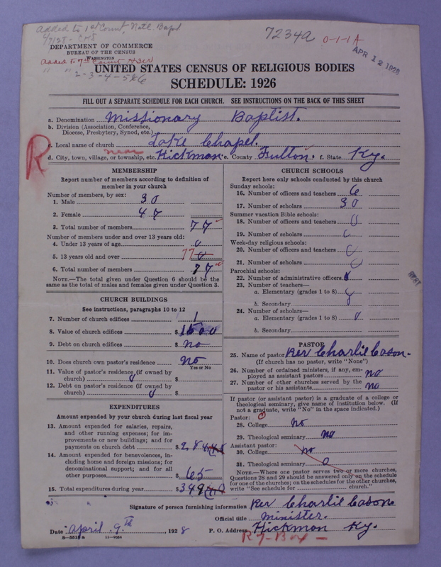 Scan of Negro Baptists: 7234a