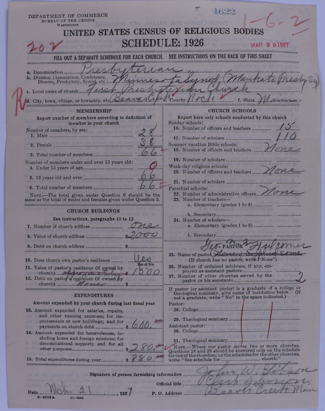 Scan of Presbyterian Church in the United States of America: 4622