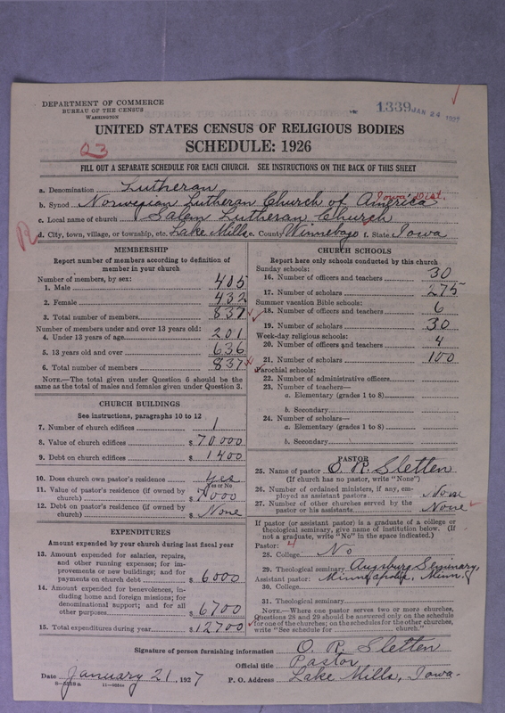 Scan of Norwegian Lutheran Church of America: 1339