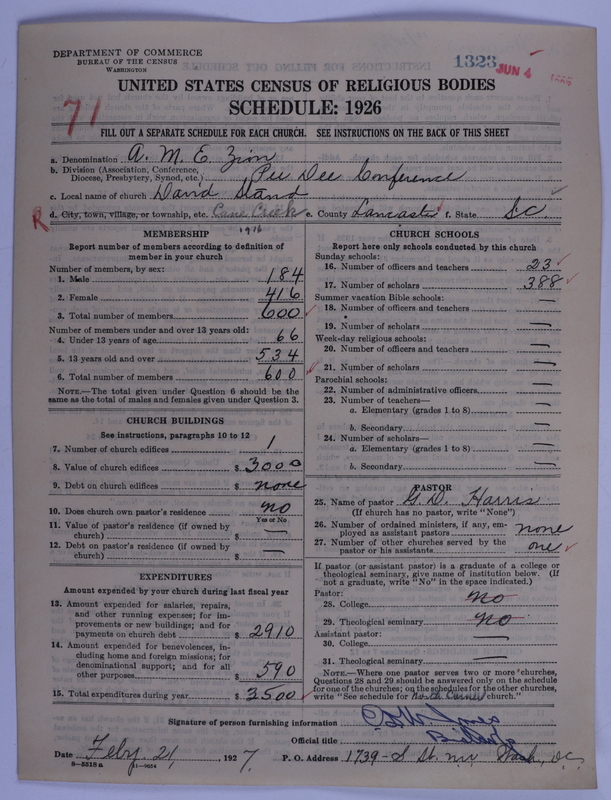 Scan of African Methodist Episcopal Zion Church: 1323