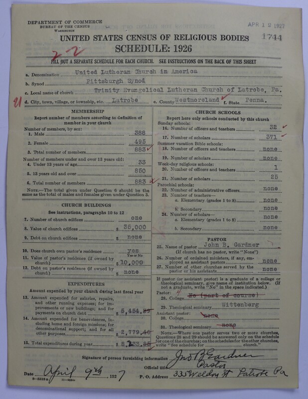 Scan of United Lutheran Church in America: 1744