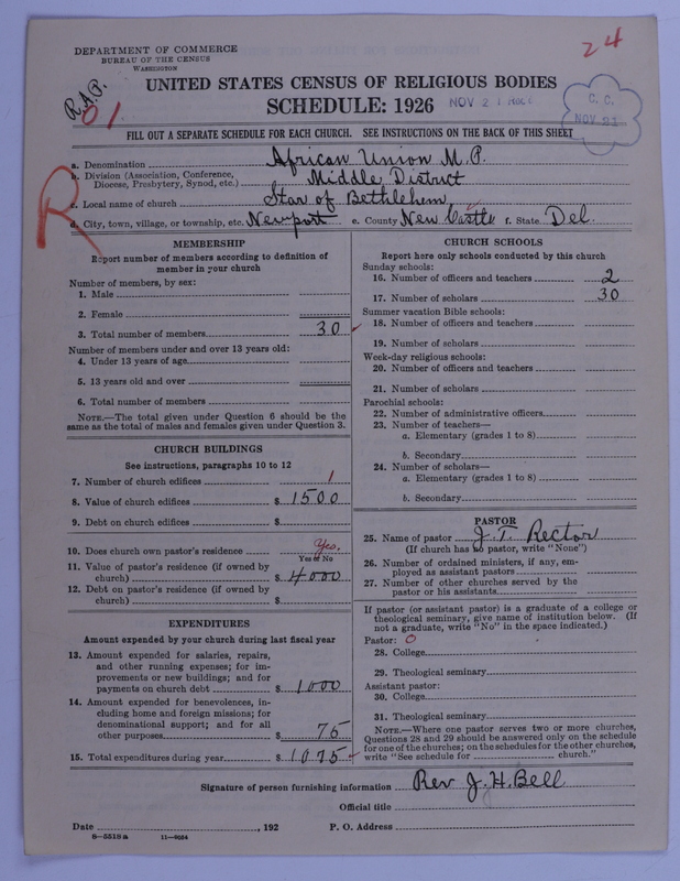 Scan of African Union Methodist Protestant Church: 24