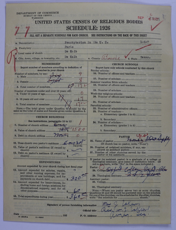 Scan of Presbyterian Church in the United States: 3121