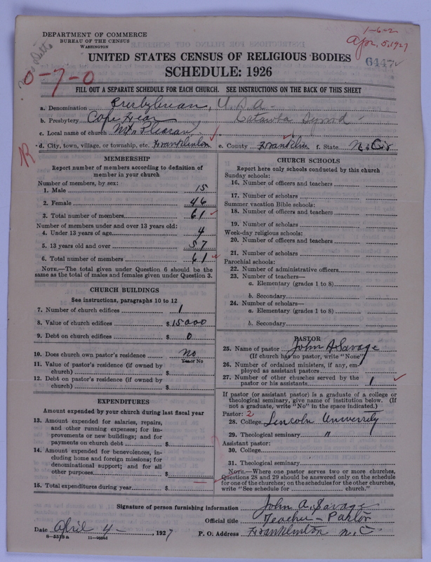 Scan of Presbyterian Church in the United States of America: 6447