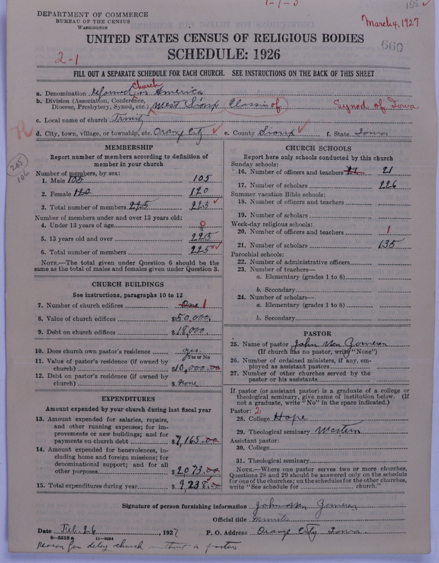 Scan of Reformed Church in America: 660