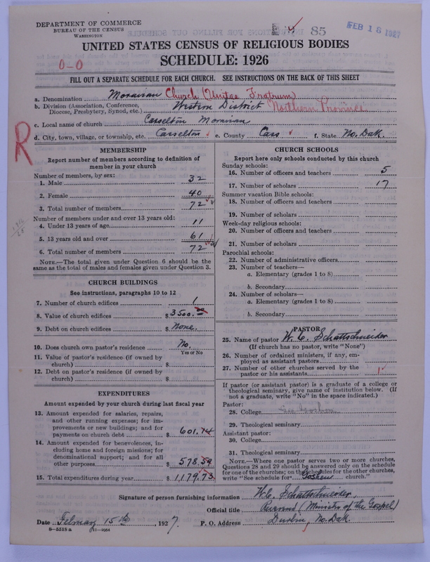 Scan of Moravian Church in America: 85