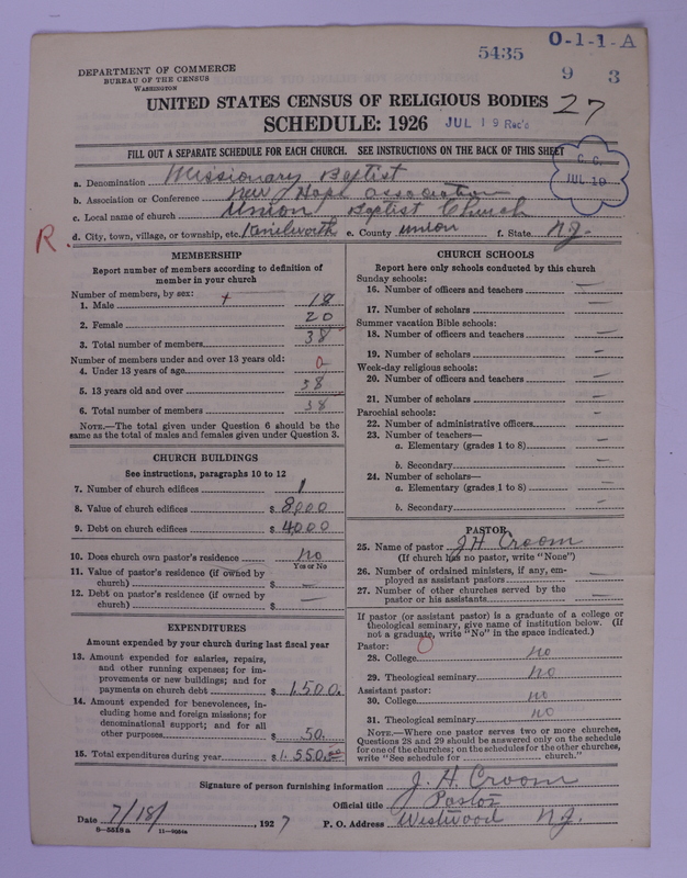 Scan of Negro Baptists: 5435