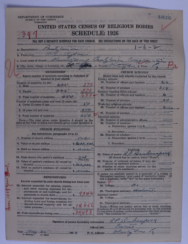 Scan of Presbyterian Church in the United States of America: 1836