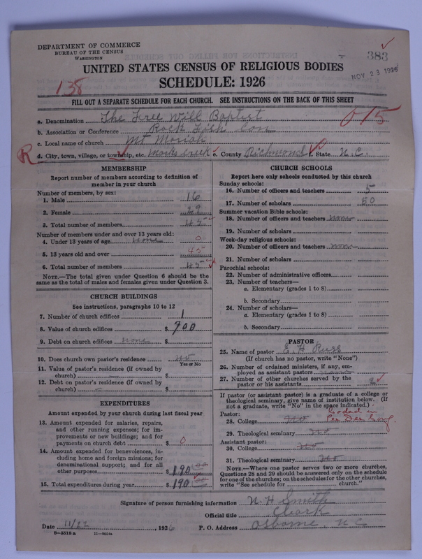 Scan of Free Will Baptists: 383