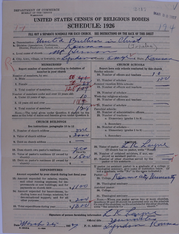 Scan of Church of the United Brethren in Christ: 2217