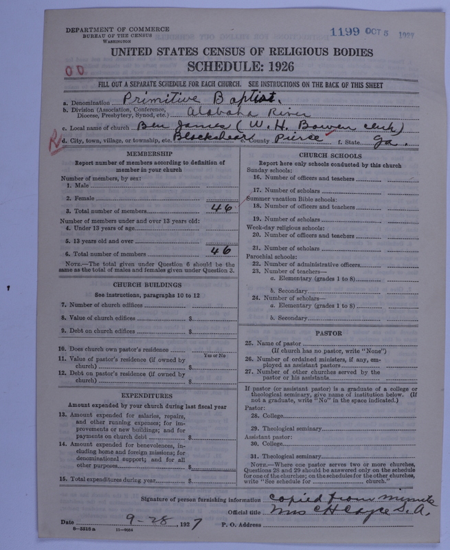Scan of Primitive Baptists: 1199