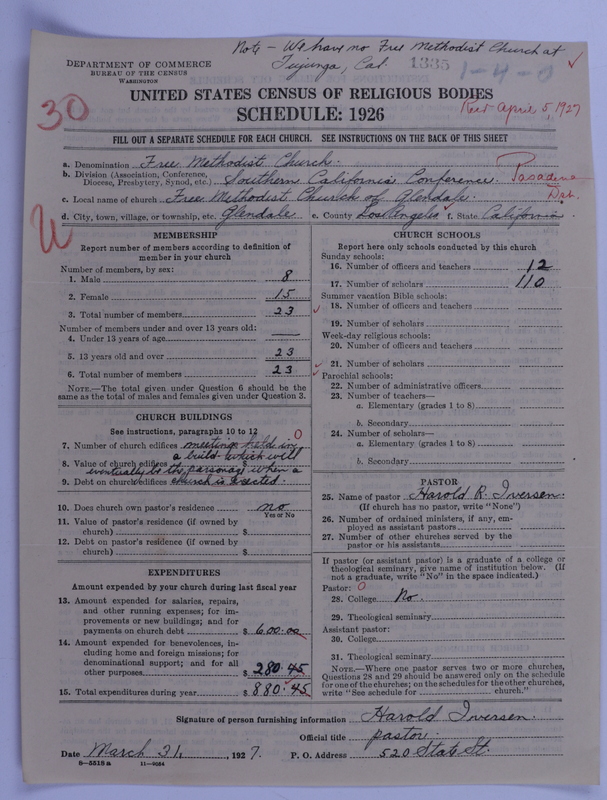 Scan of Free Methodist Church of North America: 1335
