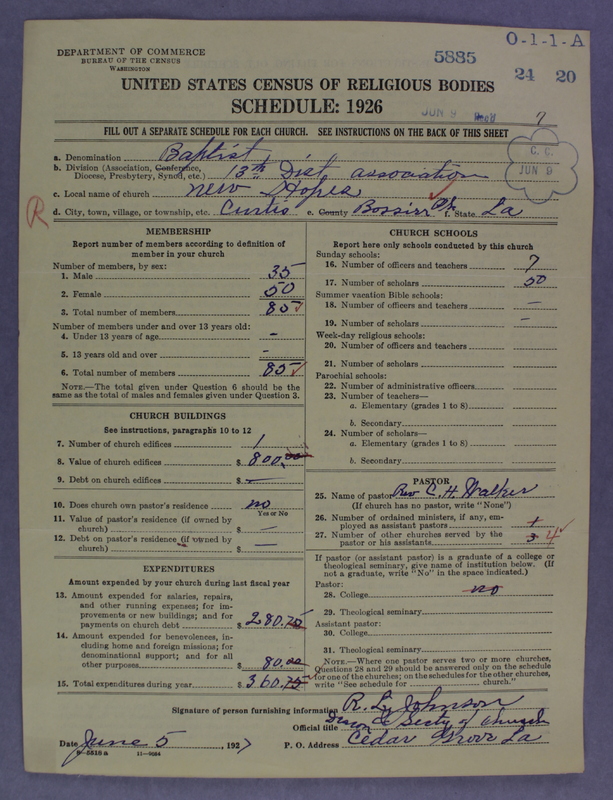 Scan of Negro Baptists: 5885