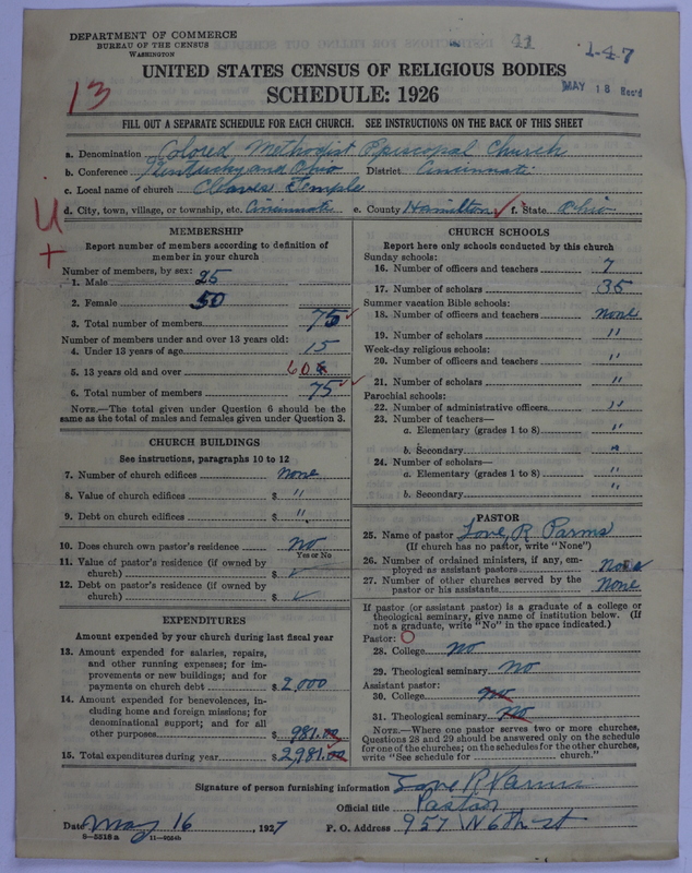 Scan of Colored Methodist Episcopal Church: 41
