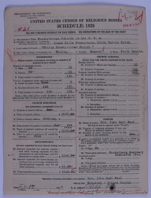 Scan of Presbyterian Church in the United States of America: 5593