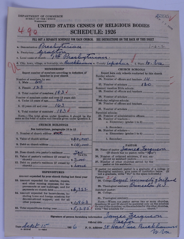 Scan of Presbyterian Church in the United States of America: 6395