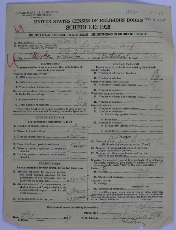 Scan of African Methodist Episcopal Church: 3817