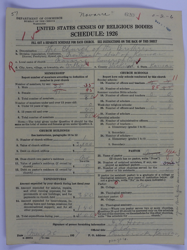 Scan of Church of the Brethren (Conservative Dunkers): 620