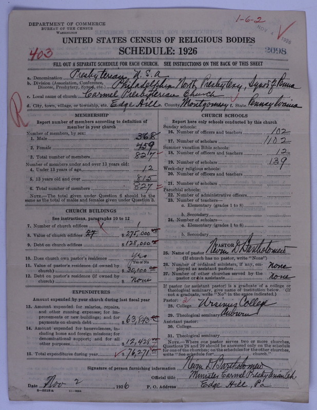 Scan of Presbyterian Church in the United States of America: 2098