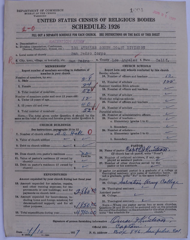 Scan of Salvation Army: 1004