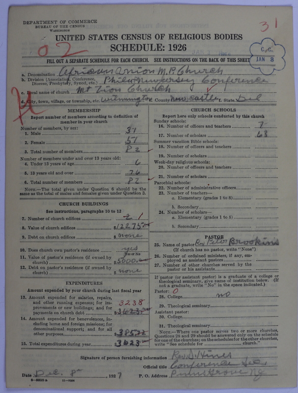 Scan of African Union Methodist Protestant Church: 31