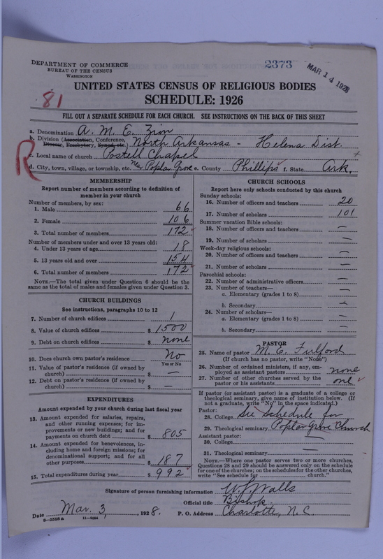 Scan of African Methodist Episcopal Zion Church: 2373