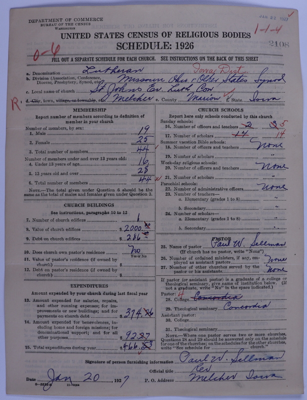 Scan of Evangelical Lutheran Synodical Conference of America: Evangelical Lutheran Synod of Missouri, Ohio, and Other States: 2108
