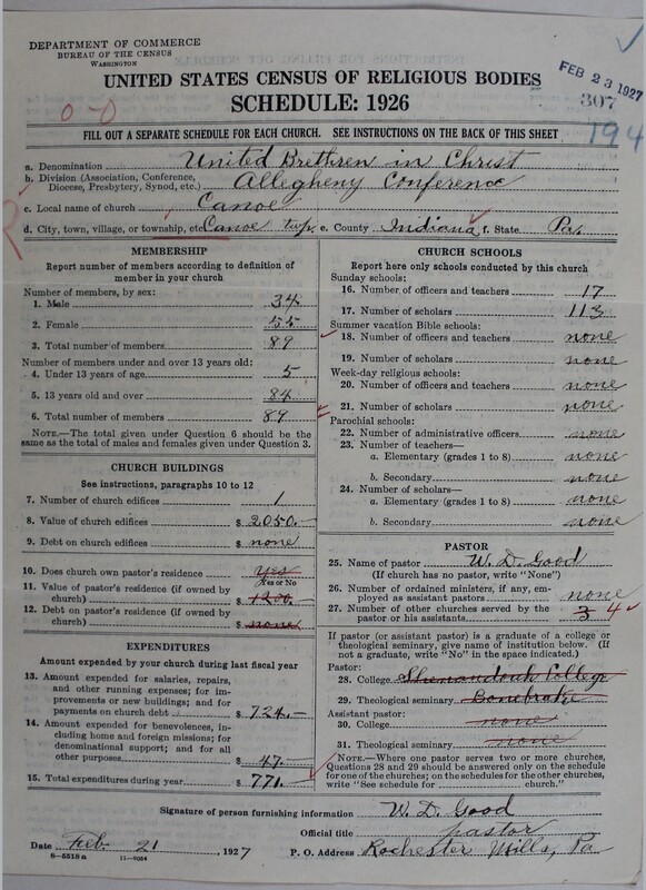 Scan of Church of the United Brethren in Christ: 307