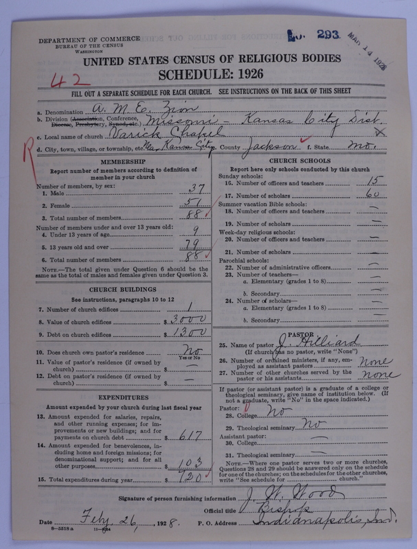 Scan of African Methodist Episcopal Zion Church: 293