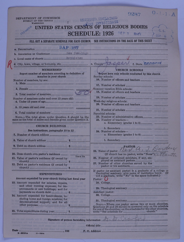 Scan of Negro Baptists: 9287