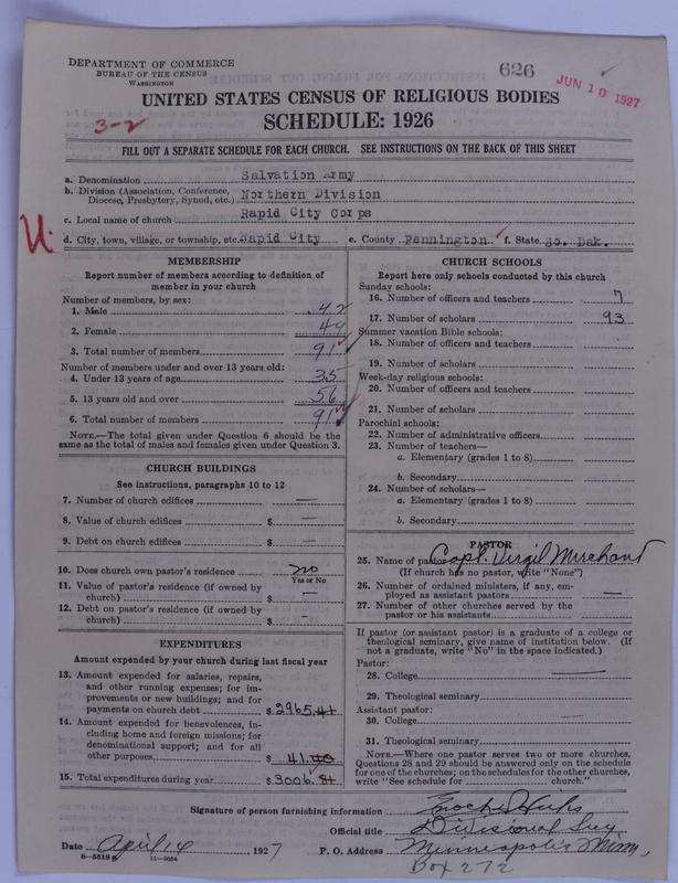 Scan of Salvation Army: 626