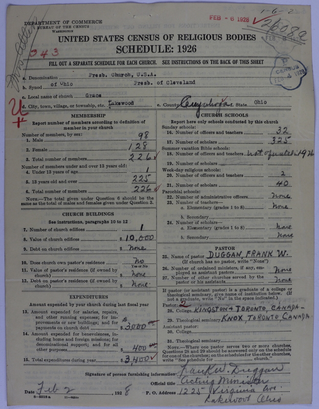 Scan of Presbyterian Church in the United States of America: 2608a