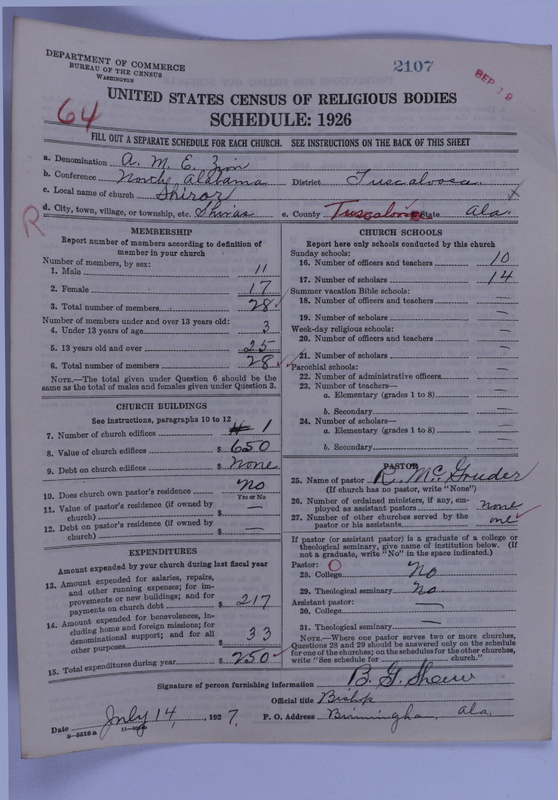 Scan of African Methodist Episcopal Zion Church: 2107