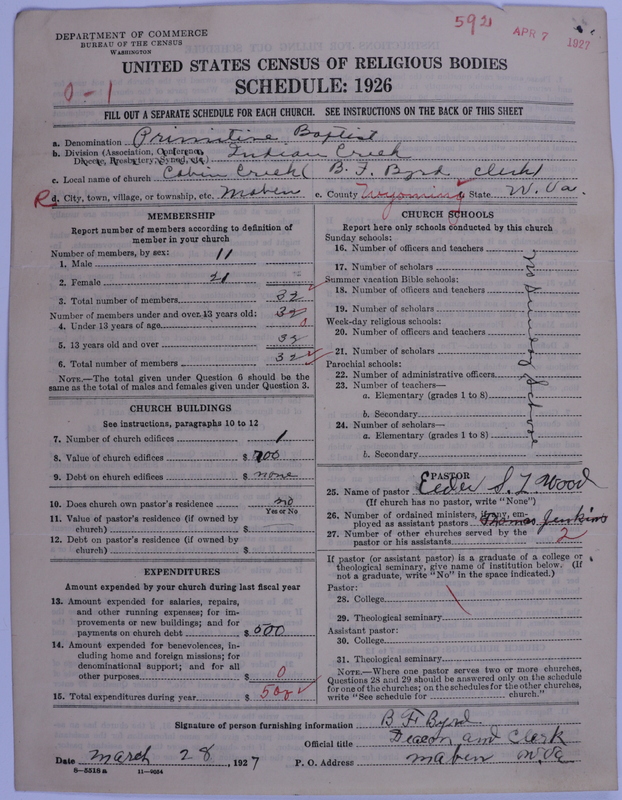 Scan of Primitive Baptists: 592