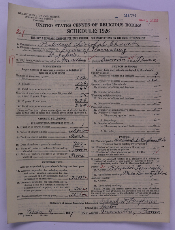 Scan of Protestant Episcopal Church: 2176