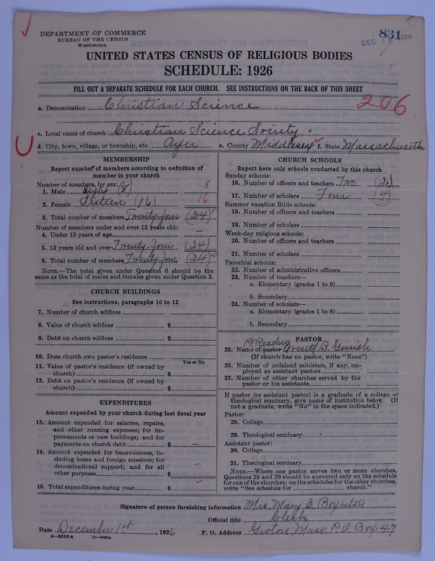 Scan of Church of Christ, Scientist: 831