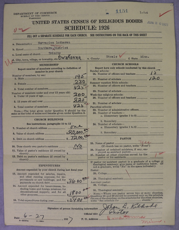 Scan of Norwegian Lutheran Church of America: 1151