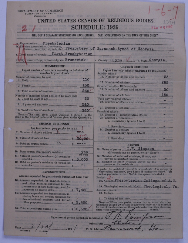 Scan of Presbyterian Church in the United States: 1701