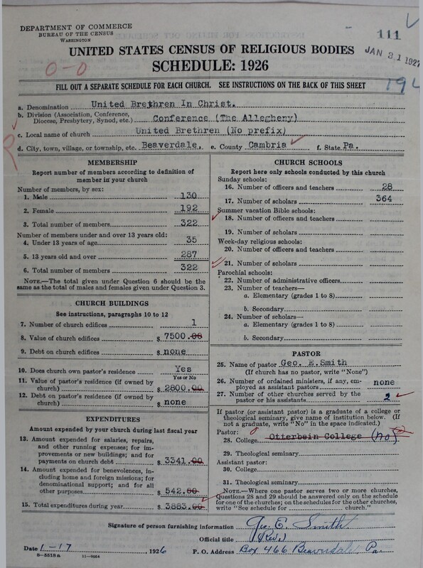Scan of Church of the United Brethren in Christ: 111