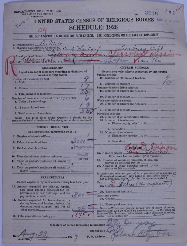 Scan of African Methodist Episcopal Church: 3616