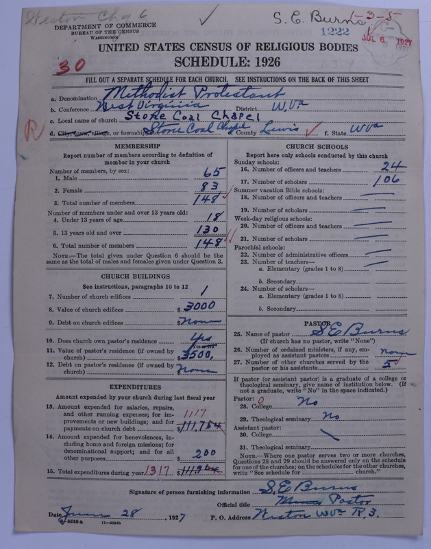 Scan of Methodist Protestant Church: 1222