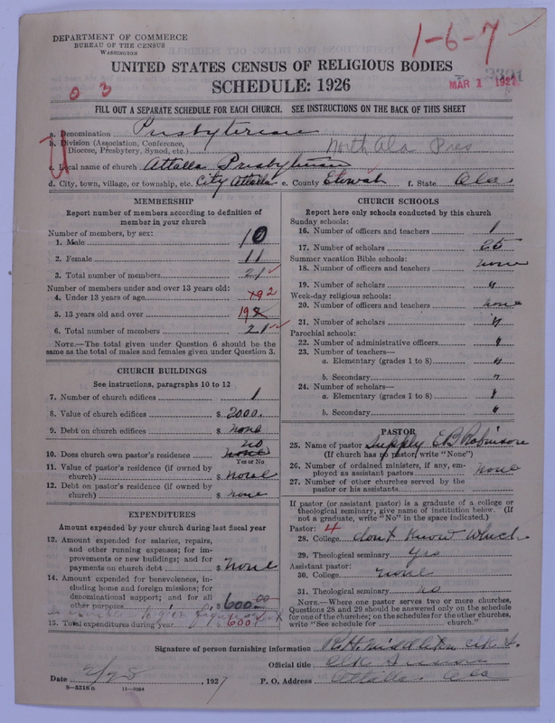 Scan of Presbyterian Church in the United States: 2391