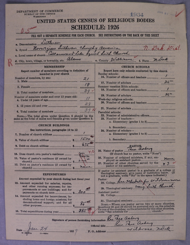 Scan of Norwegian Lutheran Church of America: 1934