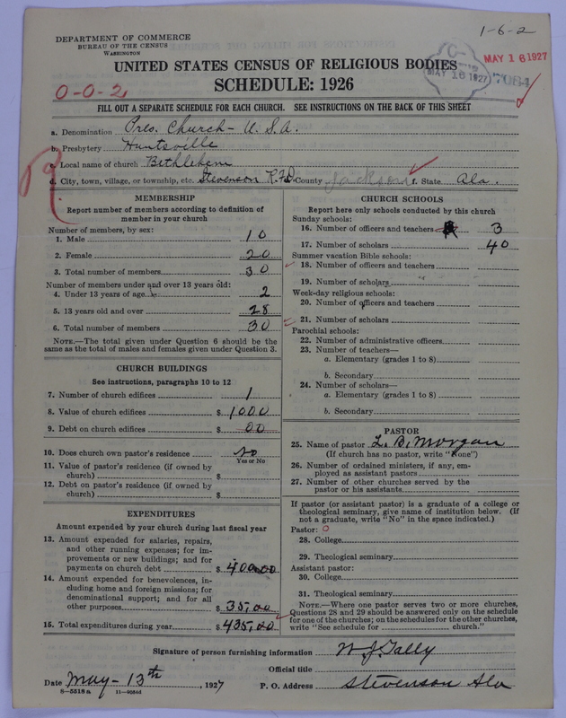 Scan of Presbyterian Church in the United States of America: 7084