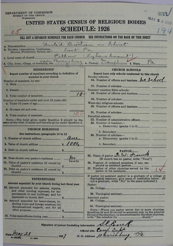 Scan of Church of the United Brethren in Christ: 233