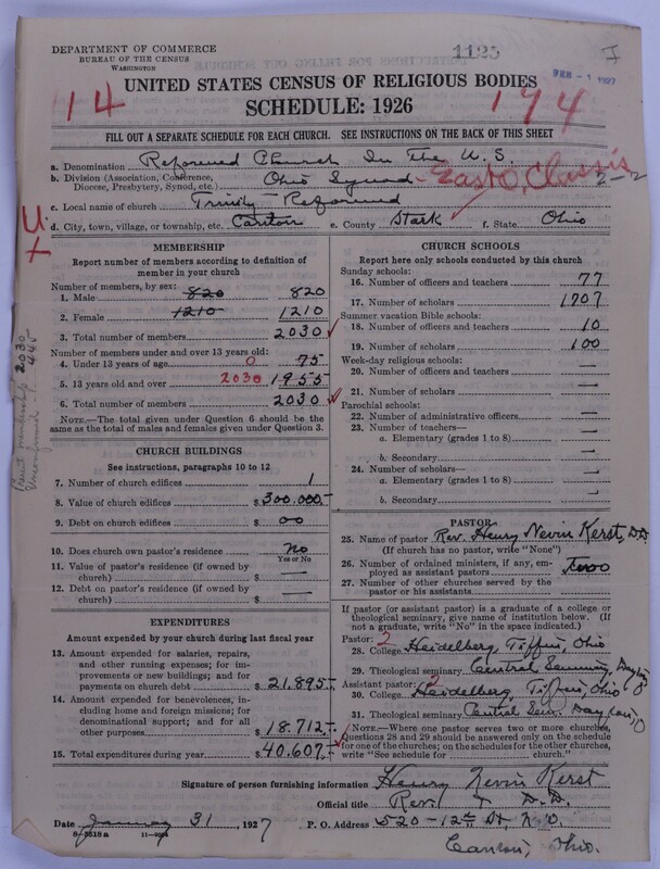 Scan of Reformed Church in the United States: 1125